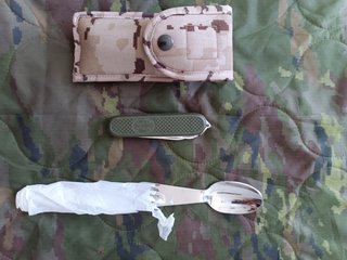 Set cubiertos militar con funda