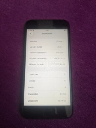 iPhone SE (2da Gen) 83% Batería