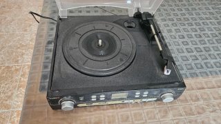Tocadiscos Technaxx USB SD MP3 Negro/Plata
