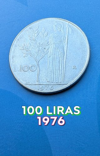 Moneda 100 Liras Italia 1976
