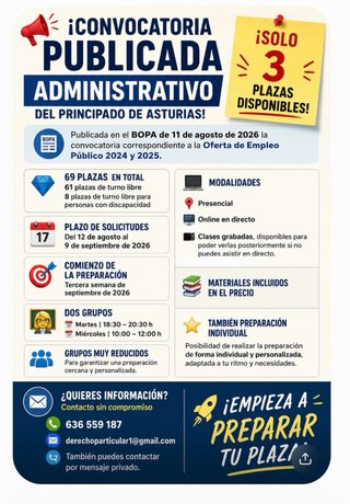 Preparadora Administrativo Principado de Asturias