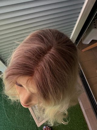 Peluca Rubia Extralarga Raíz Seminatural 12