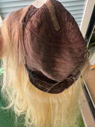 Peluca Rubia Extralarga Raíz Seminatural 12