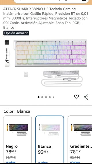 Teclado Attack Shark X68 Pro