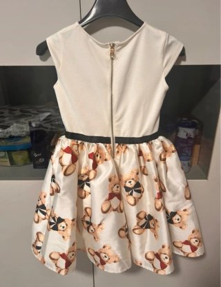 Vestito bambina orsetti con fiocco