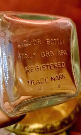 Bottiglia liquore vintage vetro H 25 cm