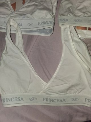 3 Sujetadores Top Algodón Princesa Blanco