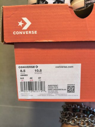 Converse Chuck Taylor 70 Tg 42 Eur Grigio Nuovo