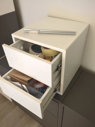 Mueble IKEA EKET 2 cajones blanco