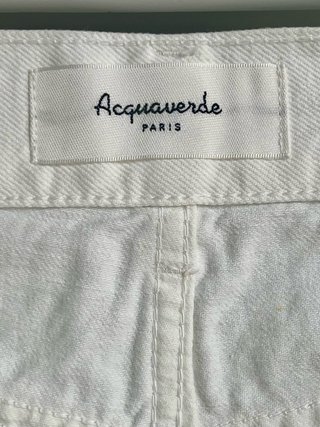 Falda corta denim blanco ACQUAVERDE PARIS
