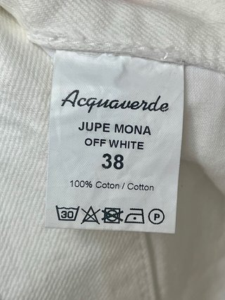 Falda corta denim blanco ACQUAVERDE PARIS