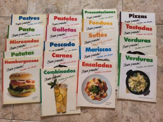 Colección de libros de recetas variadas