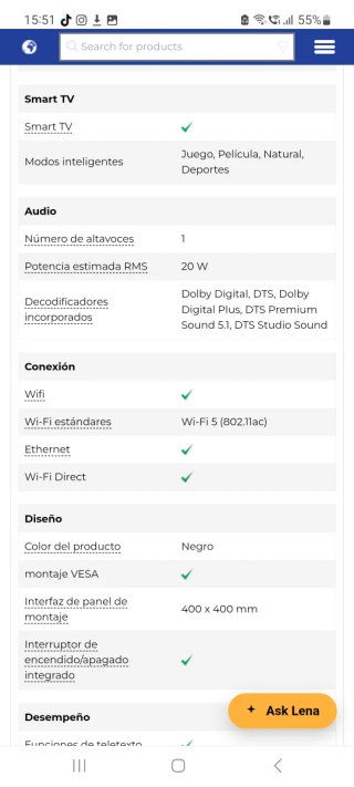 Smart TV Samsung 48 pulgadas