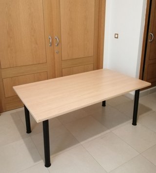 Mesa centro effecto madera clara 140x80cm
