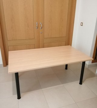 Mesa centro effecto madera clara 140x80cm