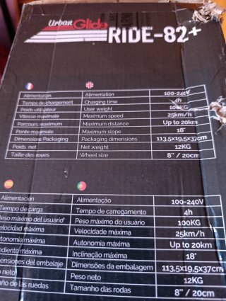 Monopatín Eléctrico Urban Glide 25 km/h