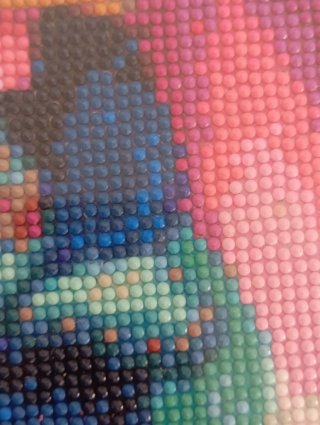 Cuadro Diamante Stitch Azul y Rosa
