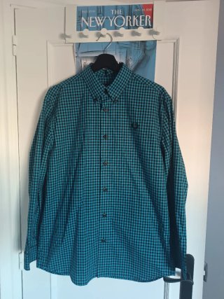 Camisa Fred Perry cuadros azul y negro