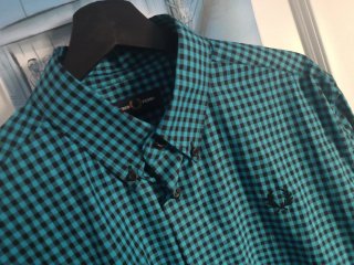 Camisa Fred Perry cuadros azul y negro