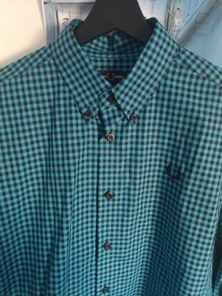 Camisa Fred Perry cuadros azul y negro