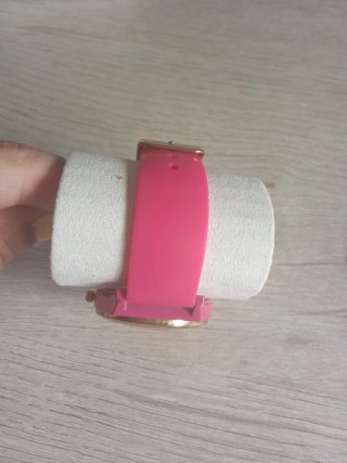 Reloj bicolor naranja y rosa