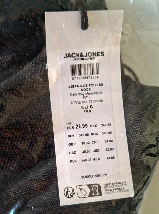 Polo Jack & Jones gris oscuro