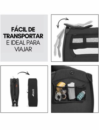 Cuna de viaje con cambiador abatible