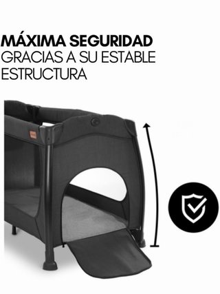 Cuna de viaje con cambiador abatible