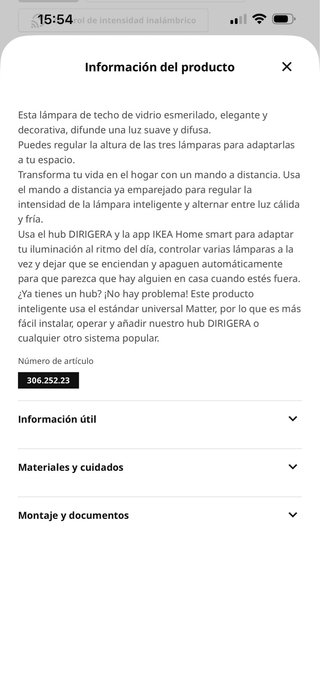 Lámpara Techo LED VARMBLIXT Ikea NUEVA