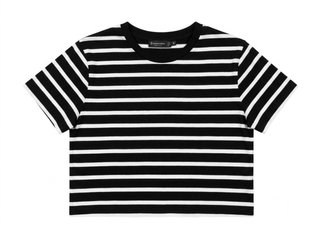 Camiseta de rayas negra y blanca Talla M