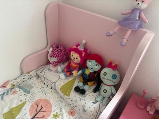 Cama IKEA BUSUNGE extensible rosa + colchón