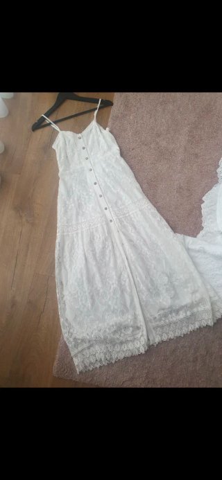 Vestido blanco encaje ibicenco