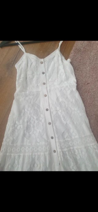 Vestido blanco encaje ibicenco
