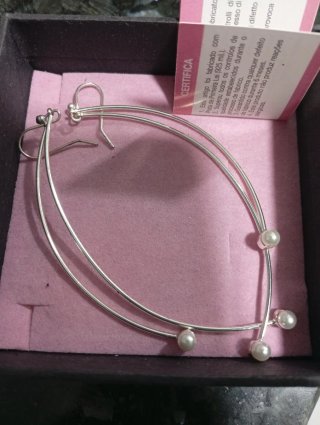 Pendientes largos de plata