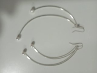 Pendientes largos de plata