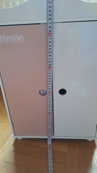 Armario Mimitos madera rosa y blanco