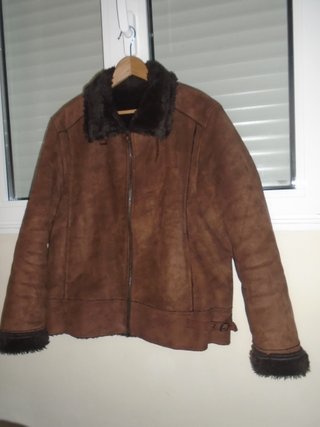 Chaqueta Zara Piel Marrón Talla 42