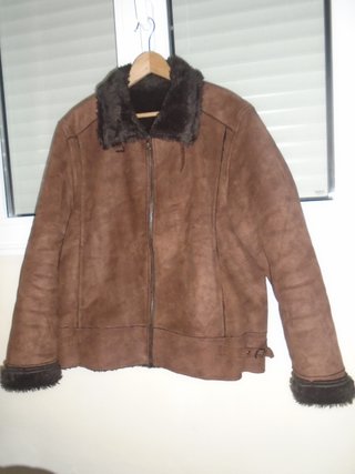 Chaqueta Zara Piel Marrón Talla 42
