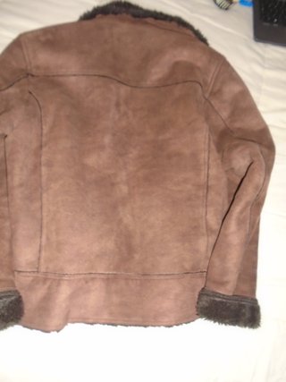 Chaqueta Zara Piel Marrón Talla 42