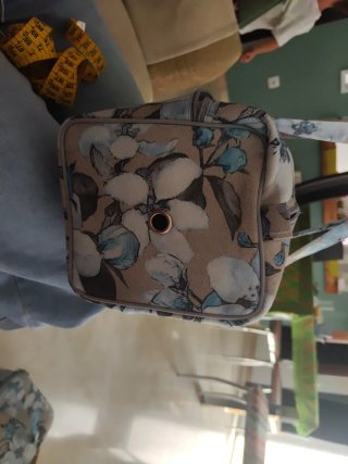 Pack costurero + bolso labores floral