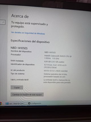 Portátil Denver Plata