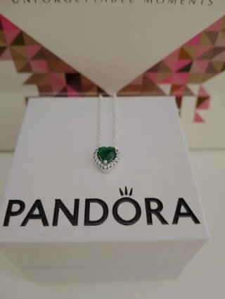 Collar Pandora Corazón Verde