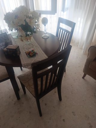 Sillas de comedor madera y tela