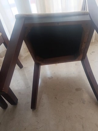 Sillas de comedor madera y tela
