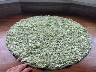 Alfombra redonda verde