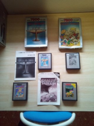 Juegos Atari 7800: Food Fight, Desert Falcon.