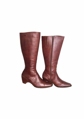Botas altas de piel Pikolinos marrones