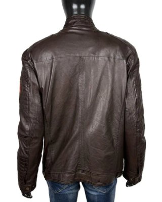 JP 1880 Giacca Uomo XL Vera Pelle Marrone Aviator