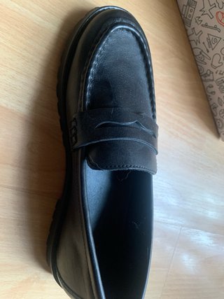 Mocasines de piel negros talla 39
