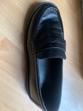 Mocasines de piel negros talla 39